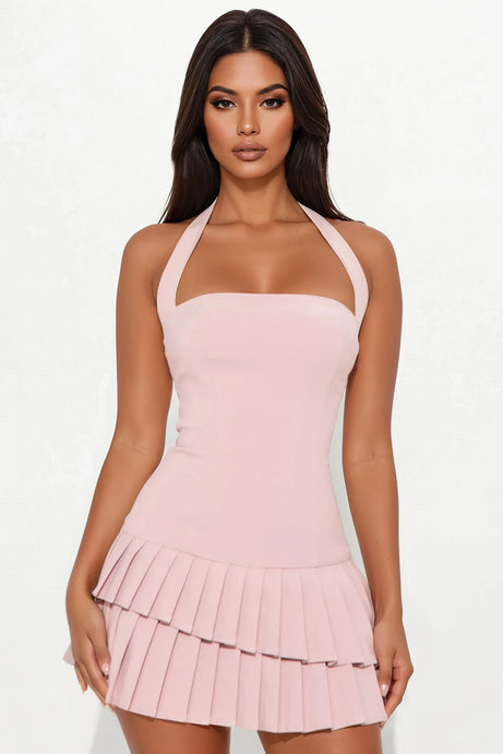 Angelica Askılı Mini Elbise