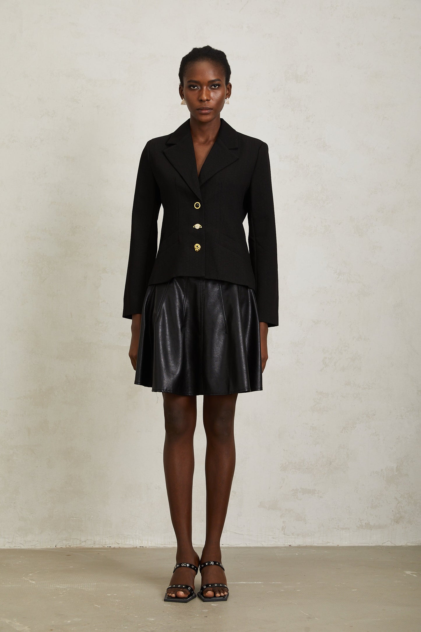 Sabine Siyah Bağcıklı Blazer