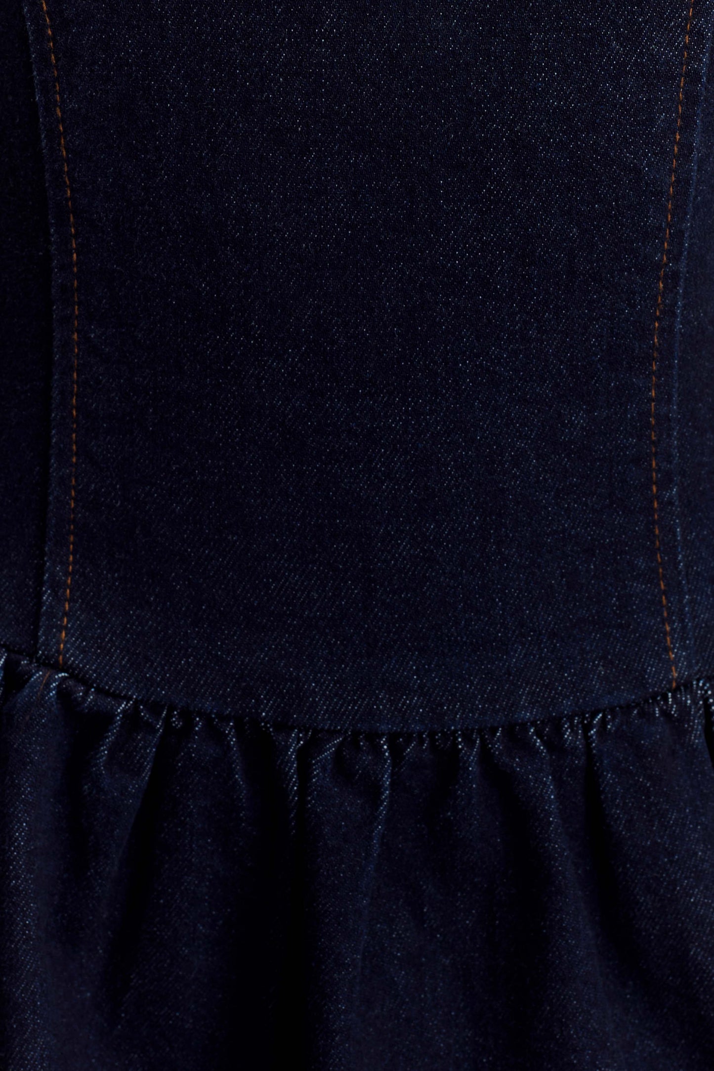 Caroline Denim Boyundan Bağlamalı Midi Elbise - İndigo Mavi