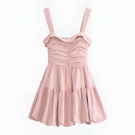 Fancy Drape Detay Mini Elbise