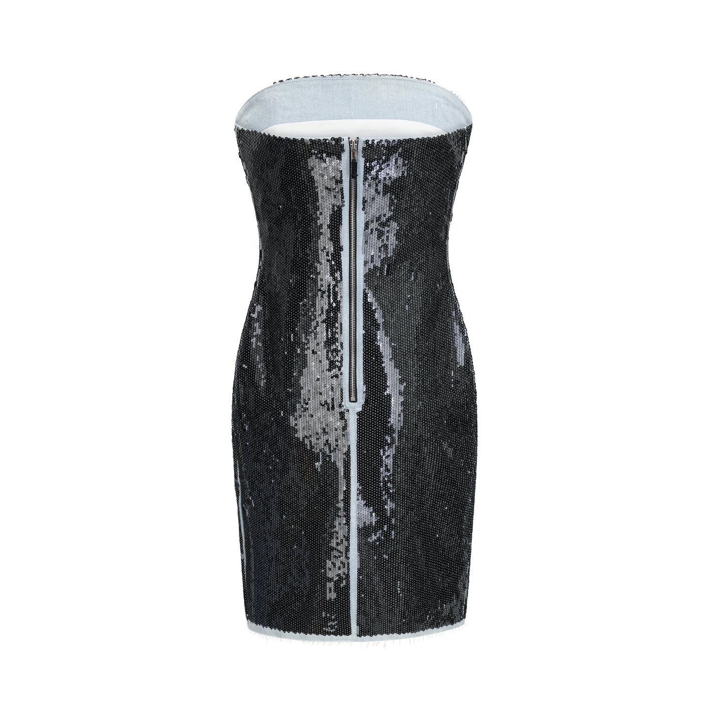 Gisèle Payetlerle Süslenmiş Bandeau Mini Elbise