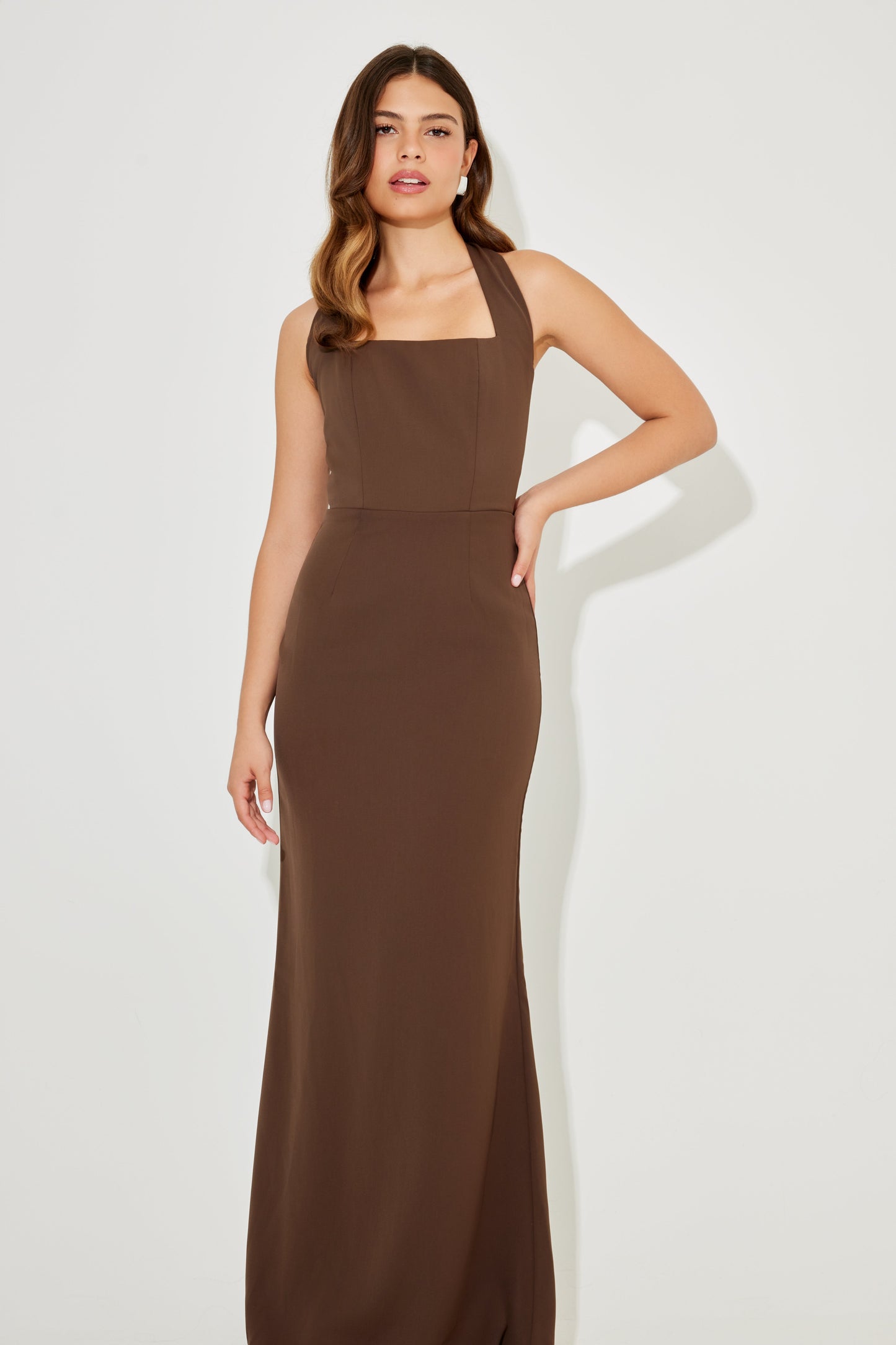 Halter uzun elbise