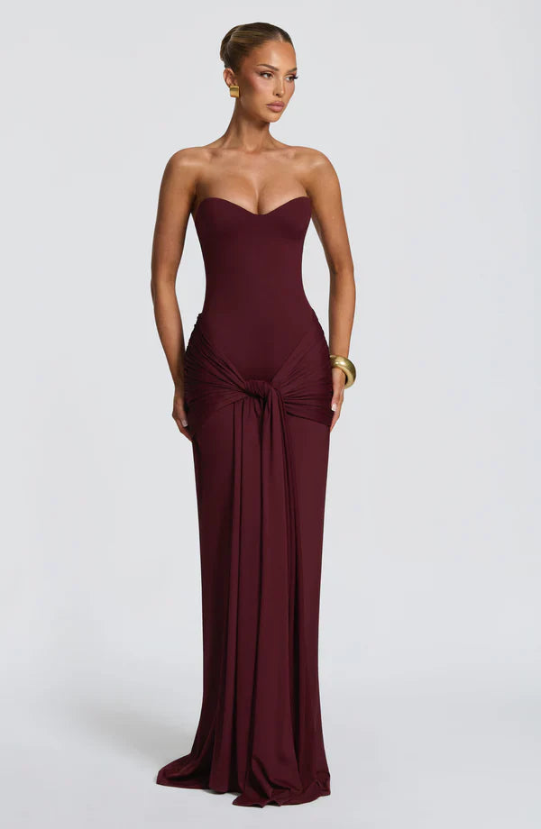 Gia Maxi Dress - Cherry Lacquer