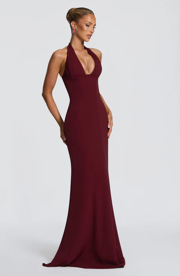 Adora Maxi Dress - Cherry Lacquer