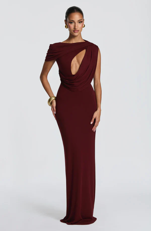 Kalina Maxi Dress - Cherry Lacquer