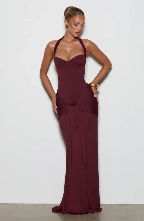 Gia Maxi Dress - Cherry Lacquer