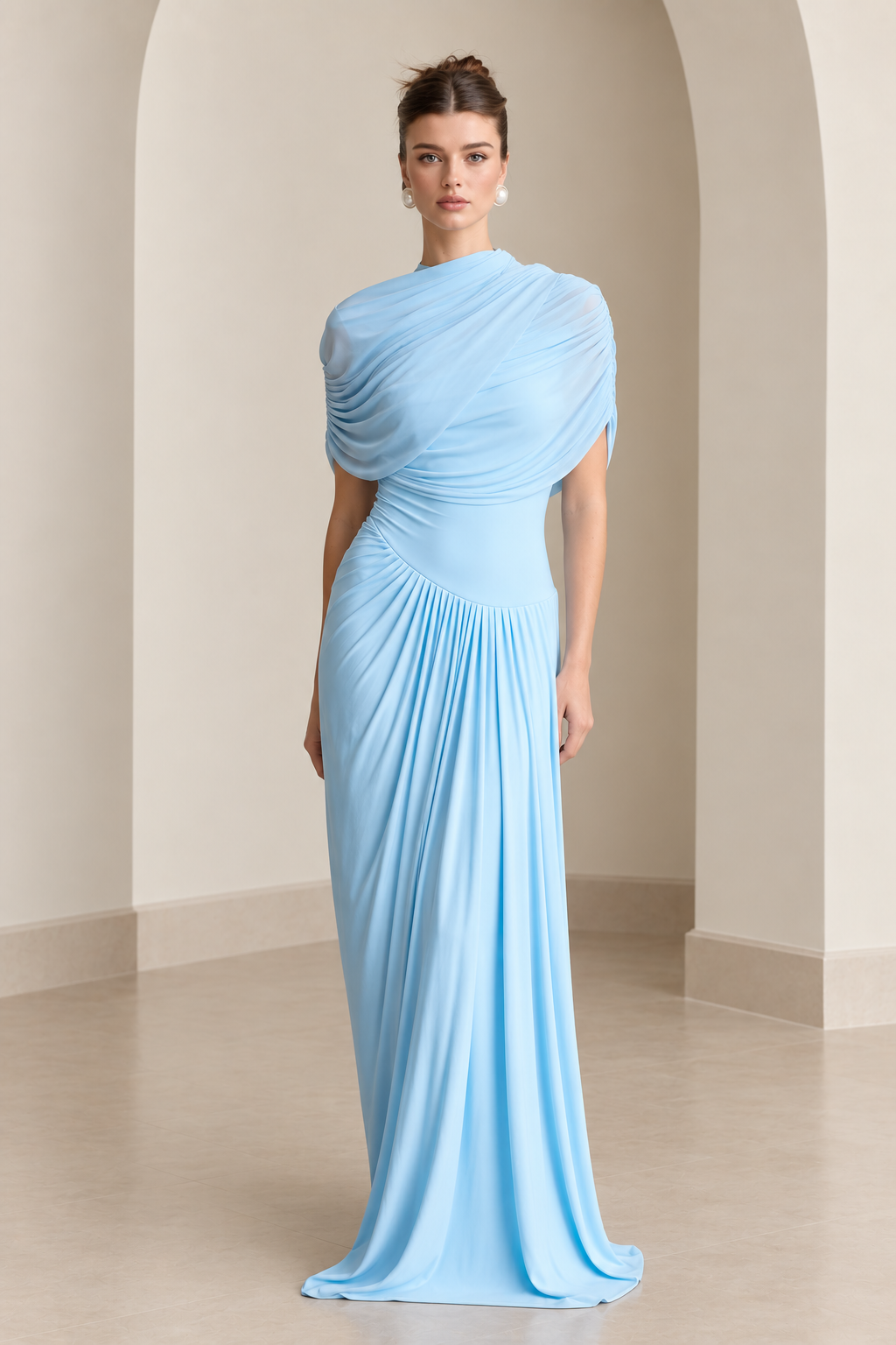 Ellie Pileli Maxi Elbise