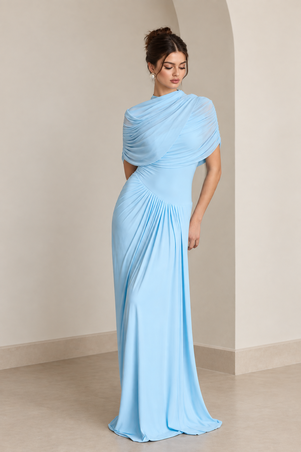Ellie Pileli Maxi Elbise