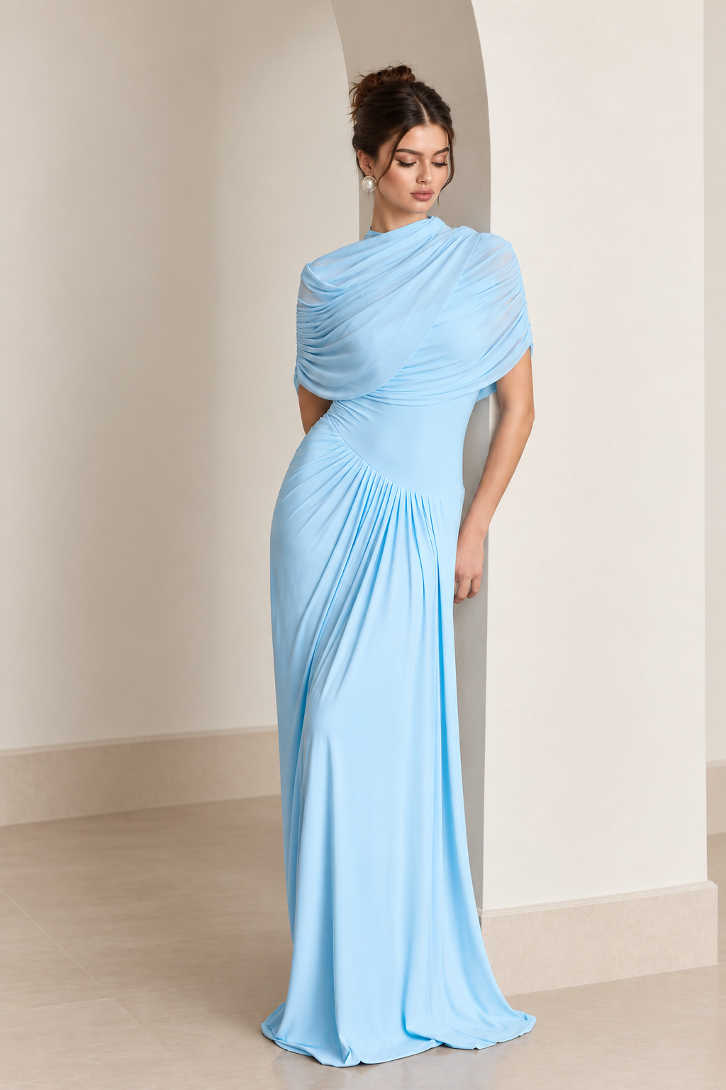 Ellie Pileli Maxi Elbise