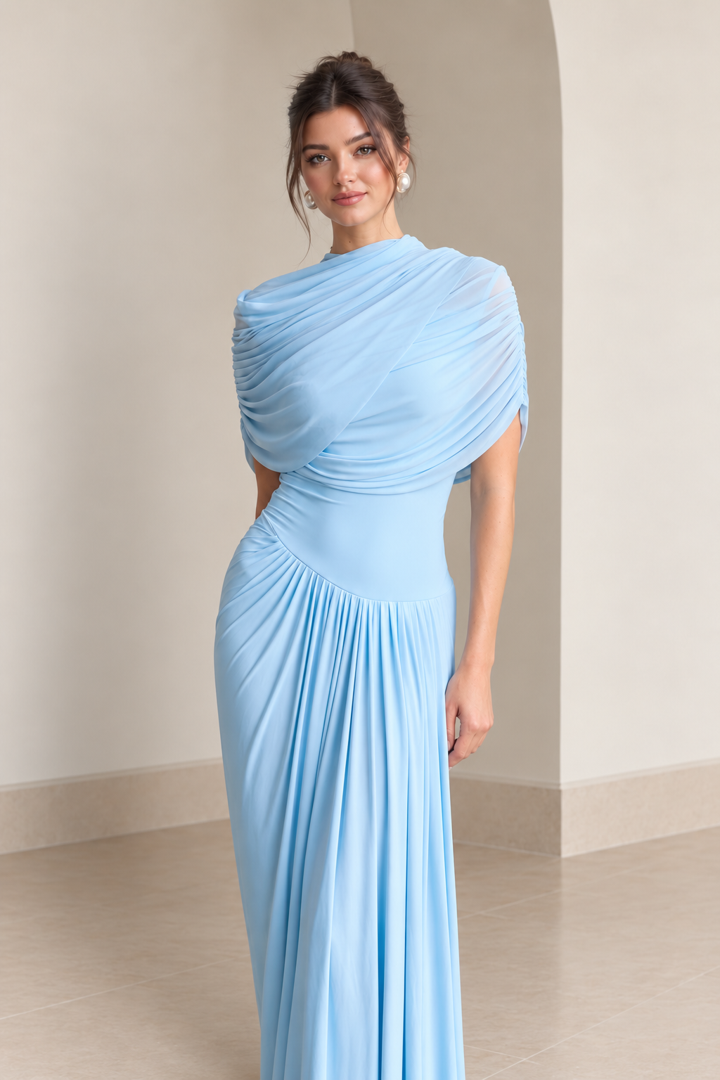 Ellie Pileli Maxi Elbise
