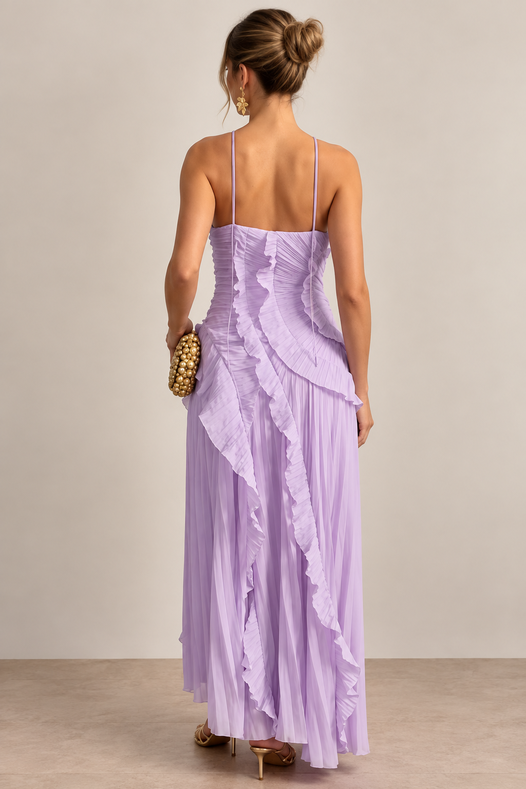 lisa Pileli Premium Midi Elbise