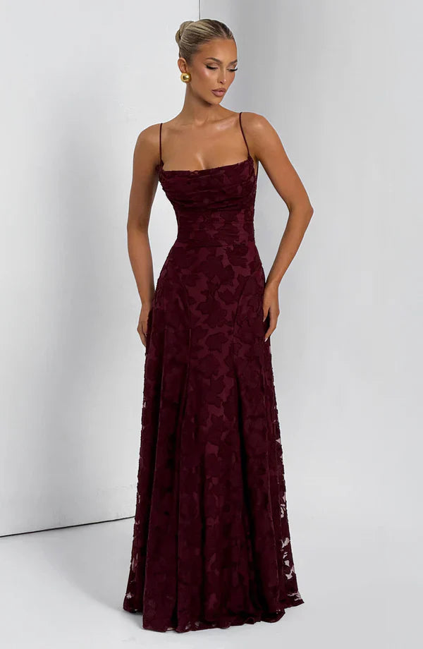 Francesca Maxi Dress - Cherry