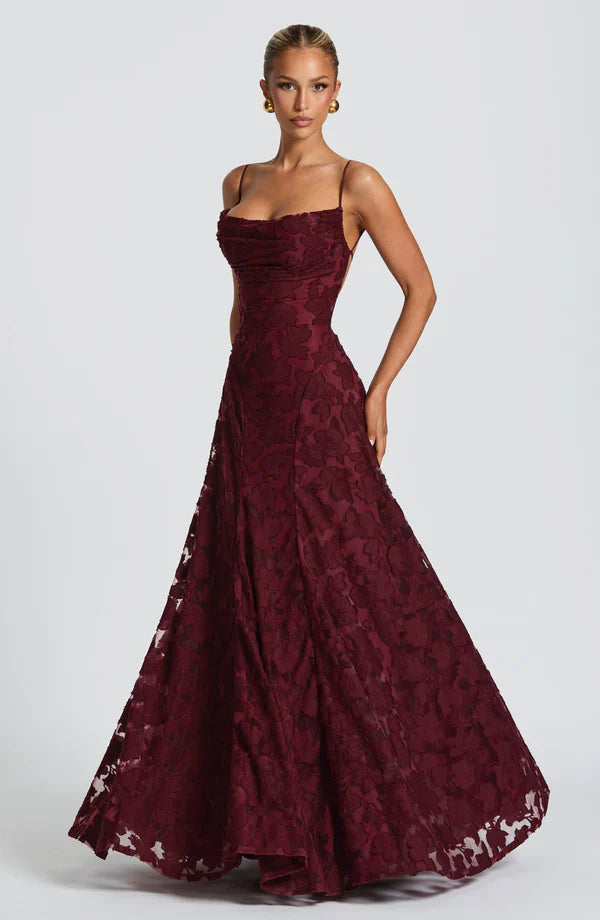 Francesca Maxi Dress - Cherry