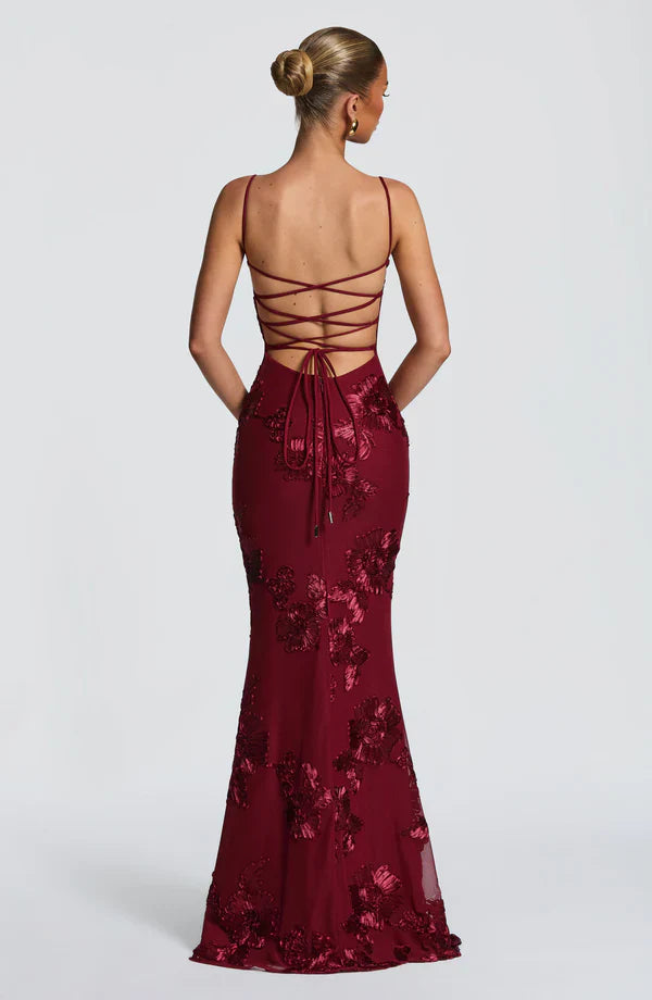 Nefertiti Maxi Dress - Burgundy